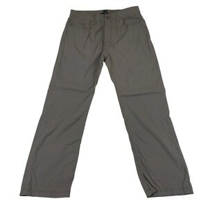 Prana Breathe Slim Fit Pants Mens 36x32 Brown Outdoor Casual Trousers RN124977